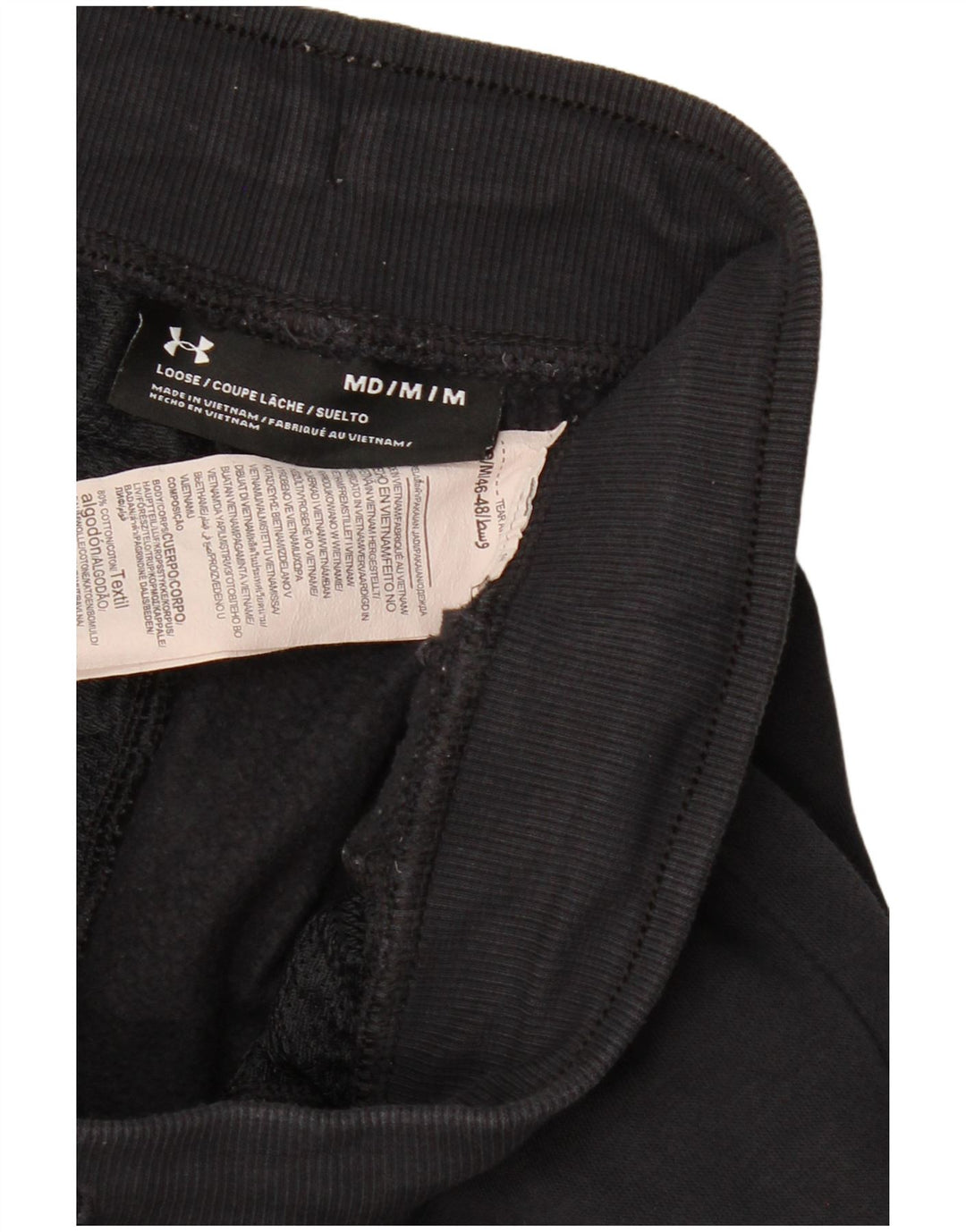 Pantaloni de trening Under Armour pentru bărbați Joggeri, bumbac mediu negru