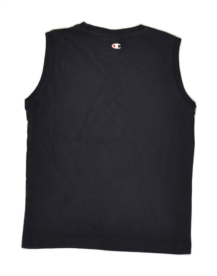 CHAMPION Boys Graphic Vest Top 7-8 Years Small  Navy Blue | Vintage Champion | Thrift | Second-Hand Champion | Used Clothing | Messina Hembry 