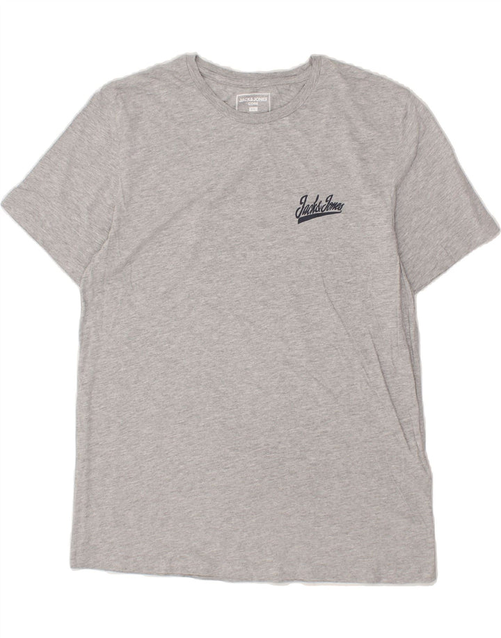 JACK & JONES Mens T-Shirt Top 2XL Grey Cotton Vintage Jack & Jones and Second-Hand Jack & Jones from Messina Hembry 