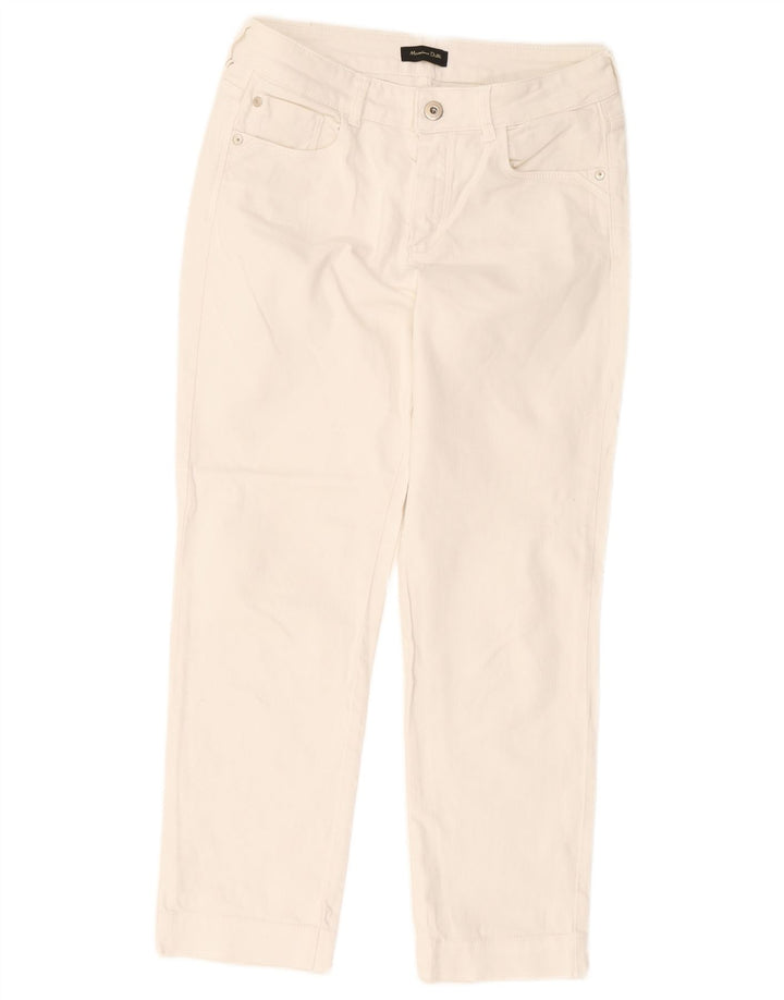 Massimo Dutti Blugi Cropped Femei EU 38 Mici L28 L25 Alb