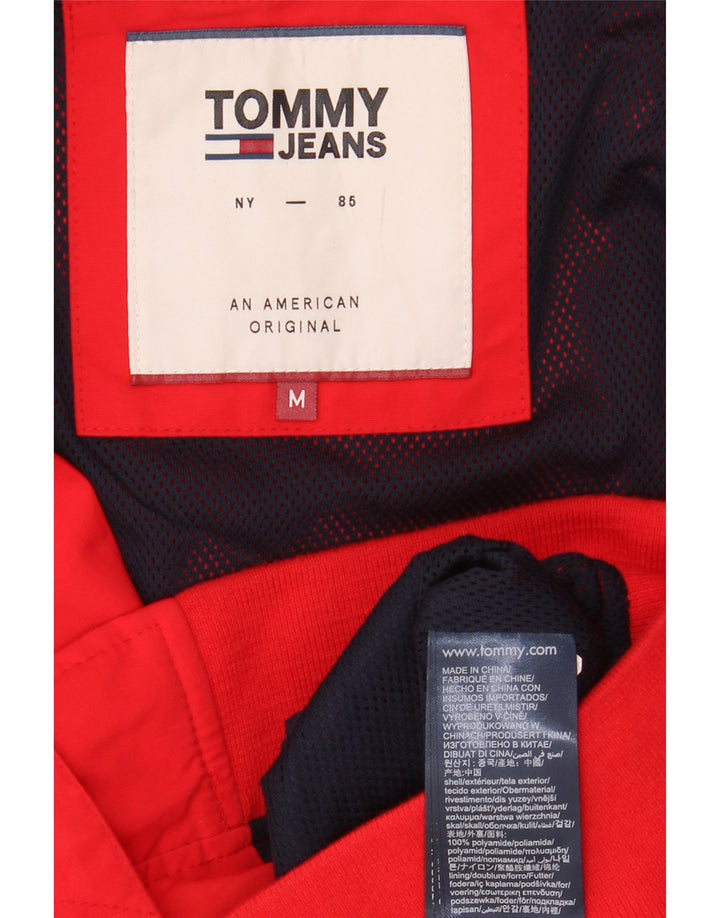 Bomber pentru bărbați Tommy Jeans UK 38 Poliester roșu mediu