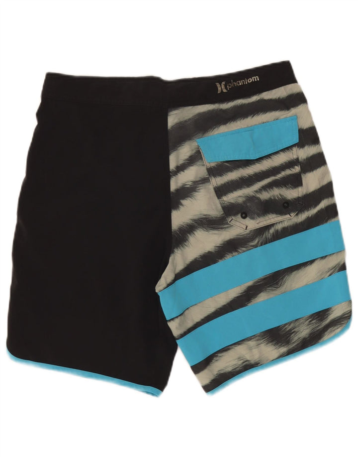 Pantaloni scurți de înot grafic pentru bărbați Hurley, cu dungi negre medii