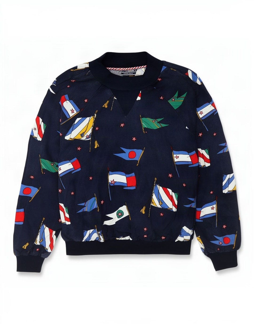 Hanorac cu grafic pentru femei Tommy Hilfiger Pulover US 6 Medium Bleumarin