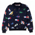 Hanorac cu grafic pentru femei Tommy Hilfiger Pulover US 6 Medium Bleumarin