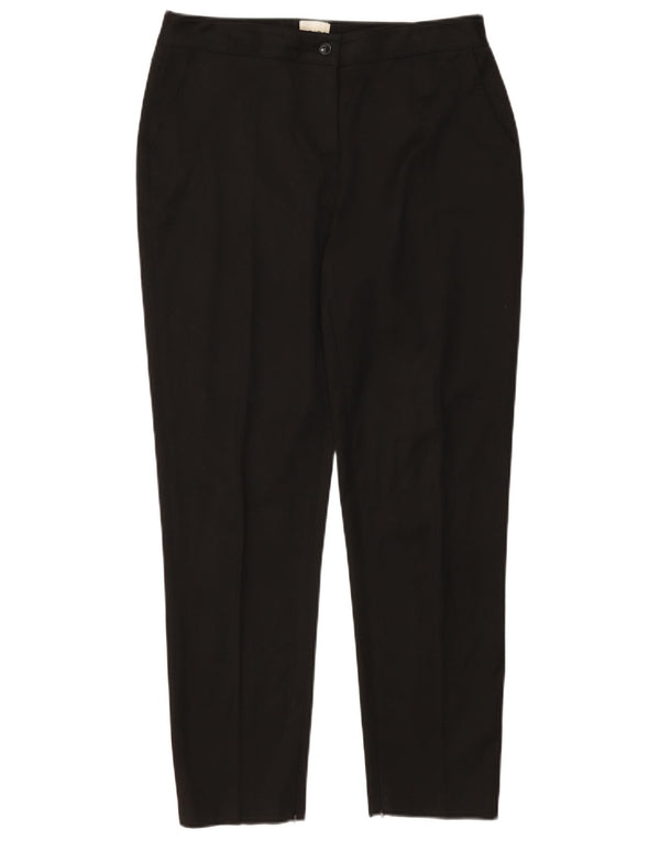 Pantaloni chino subțiri Reiss pentru femei UK 12 Medium L32 L28 Poliester negru
