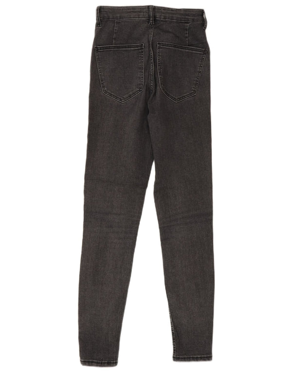 Blugi skinny pentru femei cu talie înaltă Zara EU 36 XS W26 L28 bumbac gri