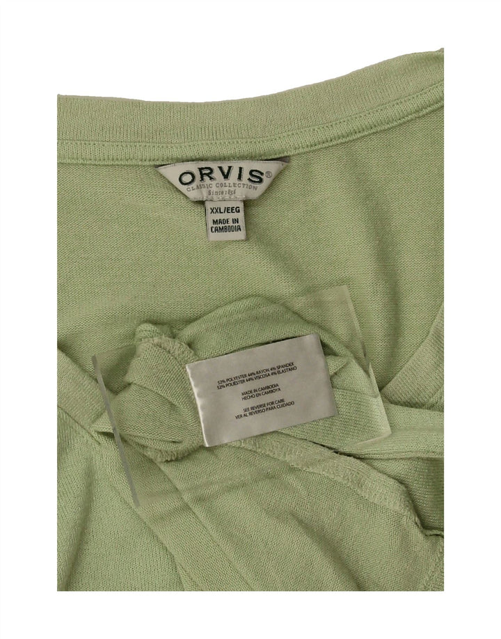 ORVIS Womens T-Shirt Top UK 20 2XL Green Polyester Vintage Orvis and Second-Hand Orvis from Messina Hembry 