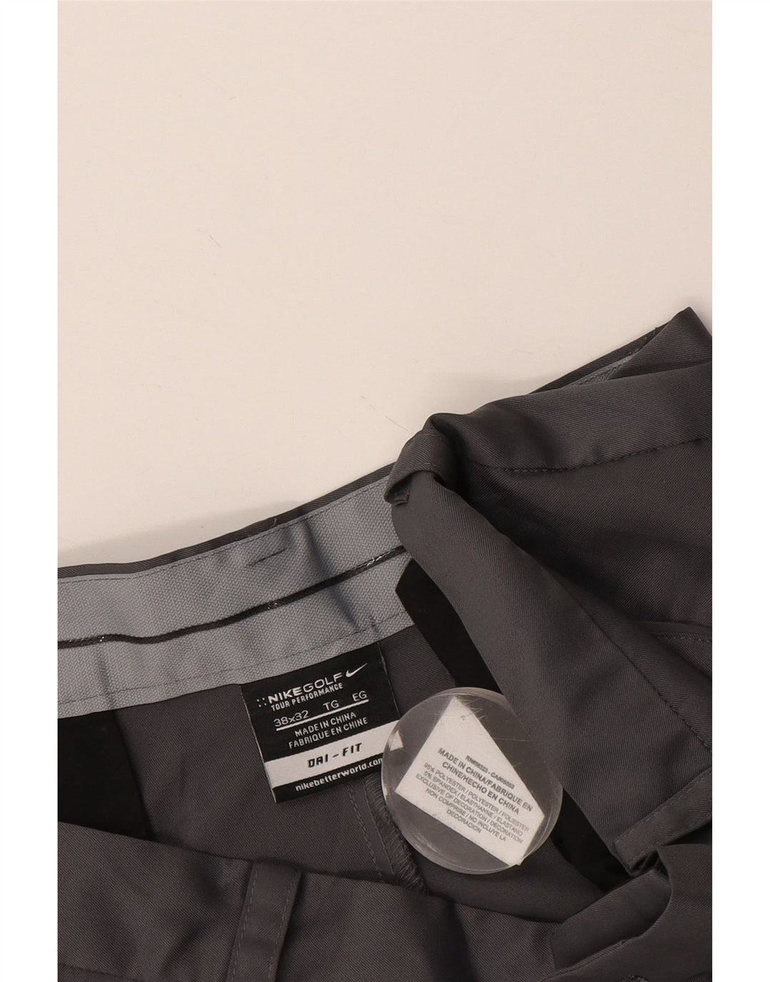 Pantaloni chino pentru bărbați Nike Dri Fit Pegged W38 L29 poliester gri