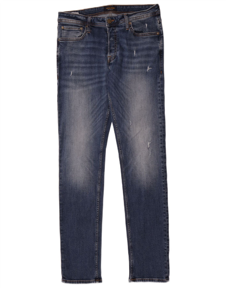 Blugi slim pentru bărbați Jack & Jones W32 L34 Bumbac albastru