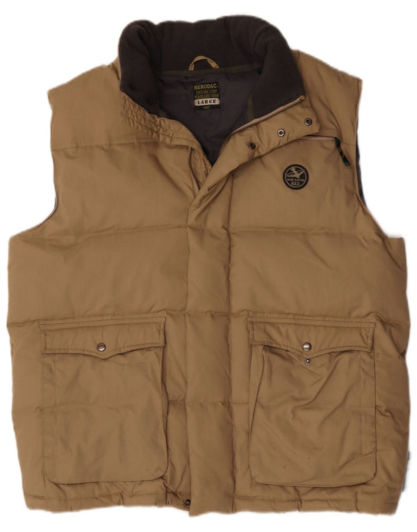 Gilet căptușit pentru bărbați vintage UK 40 mare, bej, poliester