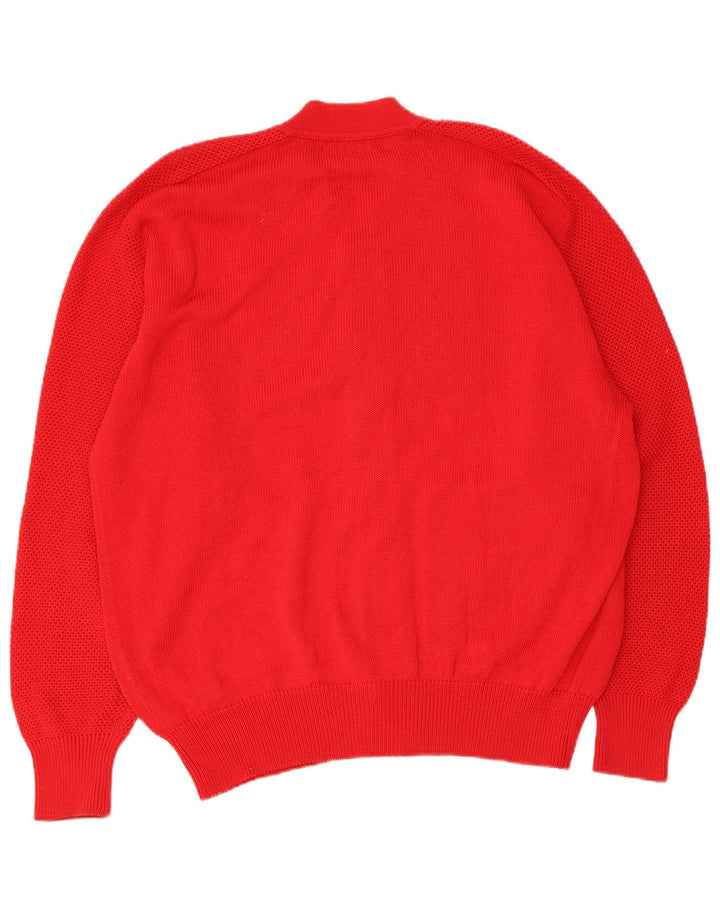 Cardigan Vintage pentru bărbați, bumbac roșu mare