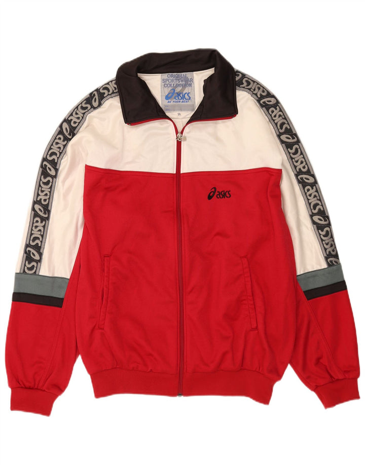 Jachetă de top pentru trening grafic Asics pentru bărbați IT 56 XL, roșu, bloc de culoare