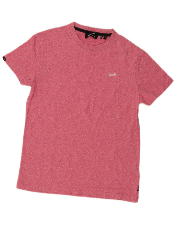 Tricou Superdry pentru bărbați Top mic roz din bumbac cu pete