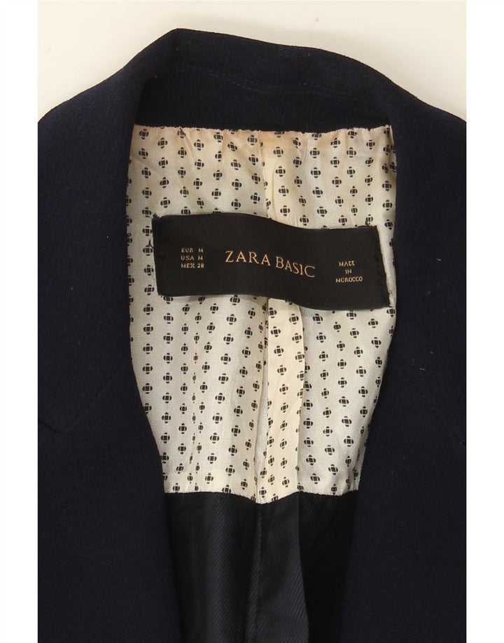 Blazer pentru femei Zara cu 1 nasture UK 12 Medium Bleumarin