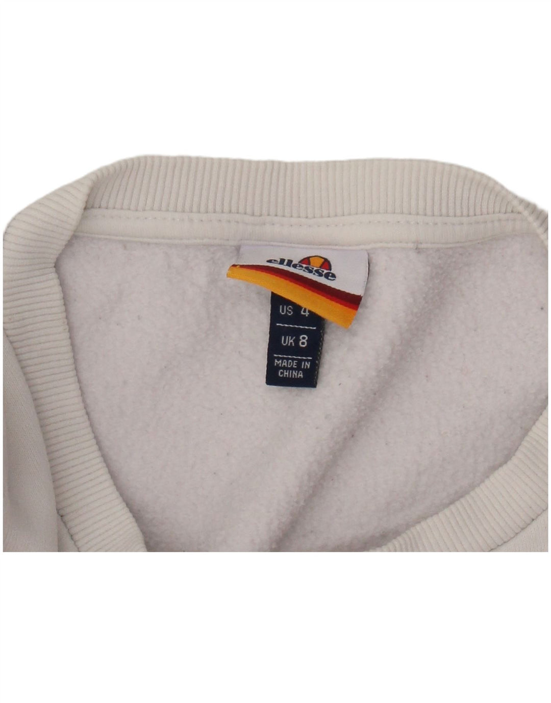 ELLESSe Pulover cu grafic supradimensionat pentru femei UK 8 Small White