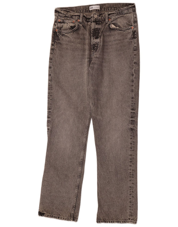 Blugi drepti pentru femei Zara EU 40 Medium W30 L34 Bumbac gri