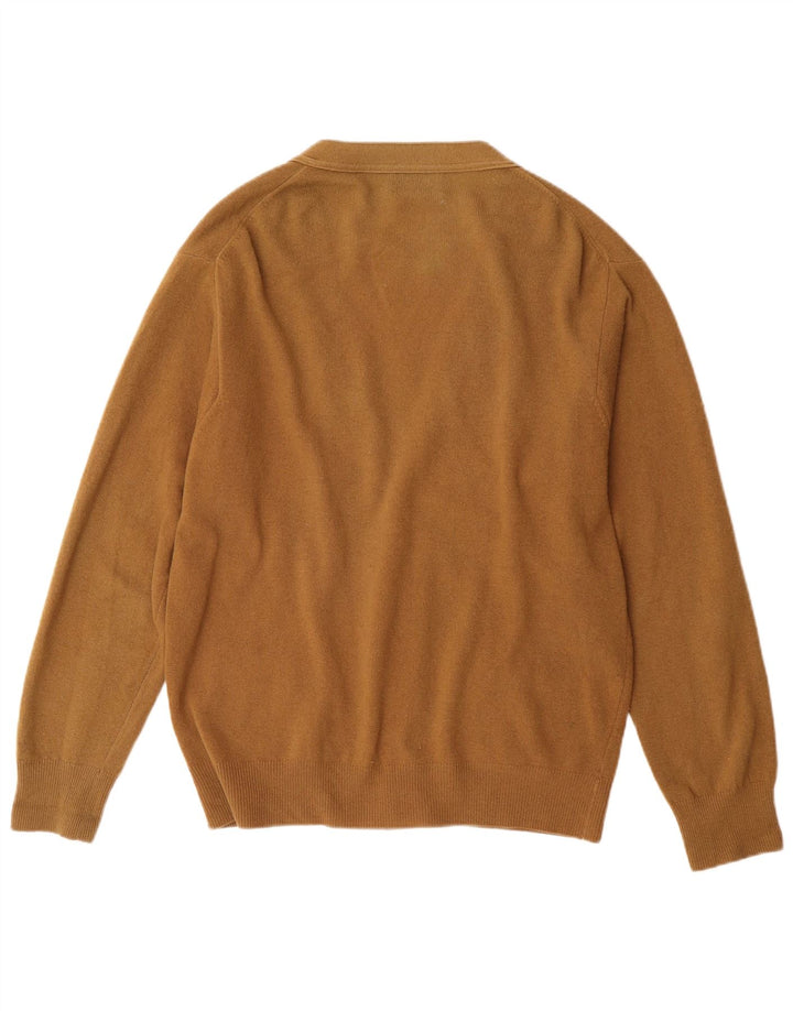 Pulover cardigan pentru bărbați BENETTON IT 48 Medium Brown Lambswool