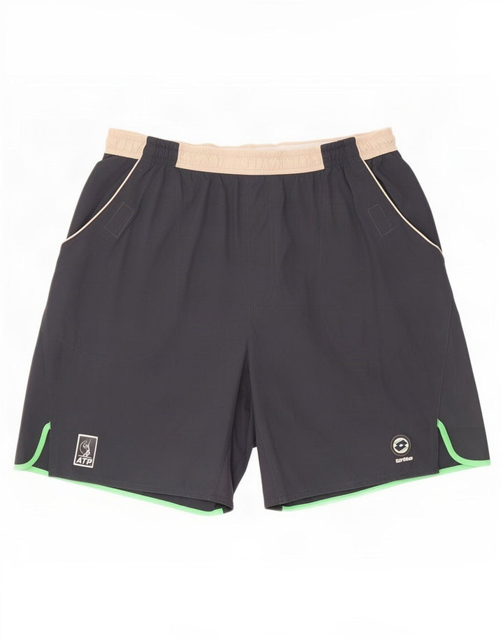 Pantaloni scurți sport pentru bărbați Lotto, gri mediu, blocuri de culoare