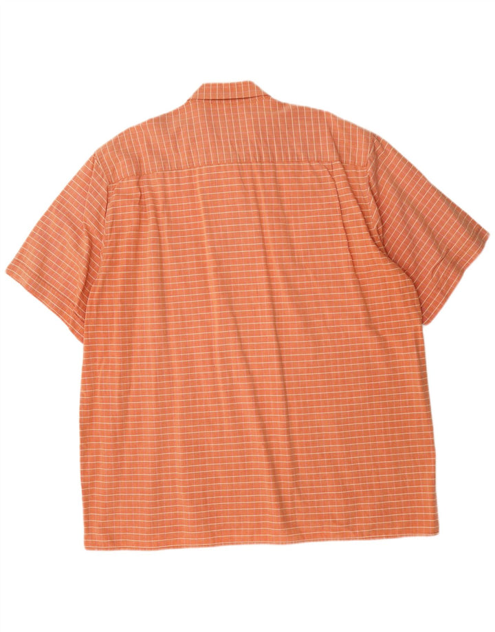 Cămașă cu mânecă scurtă ENGBERS pentru bărbați Mărimea 45/46 2XL Orange Check