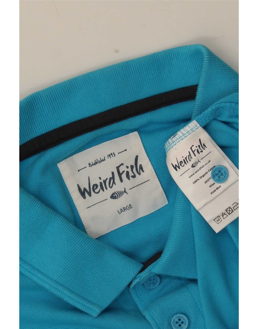 Tricou polo pentru bărbați Weird Fish, mare, albastru, bumbac