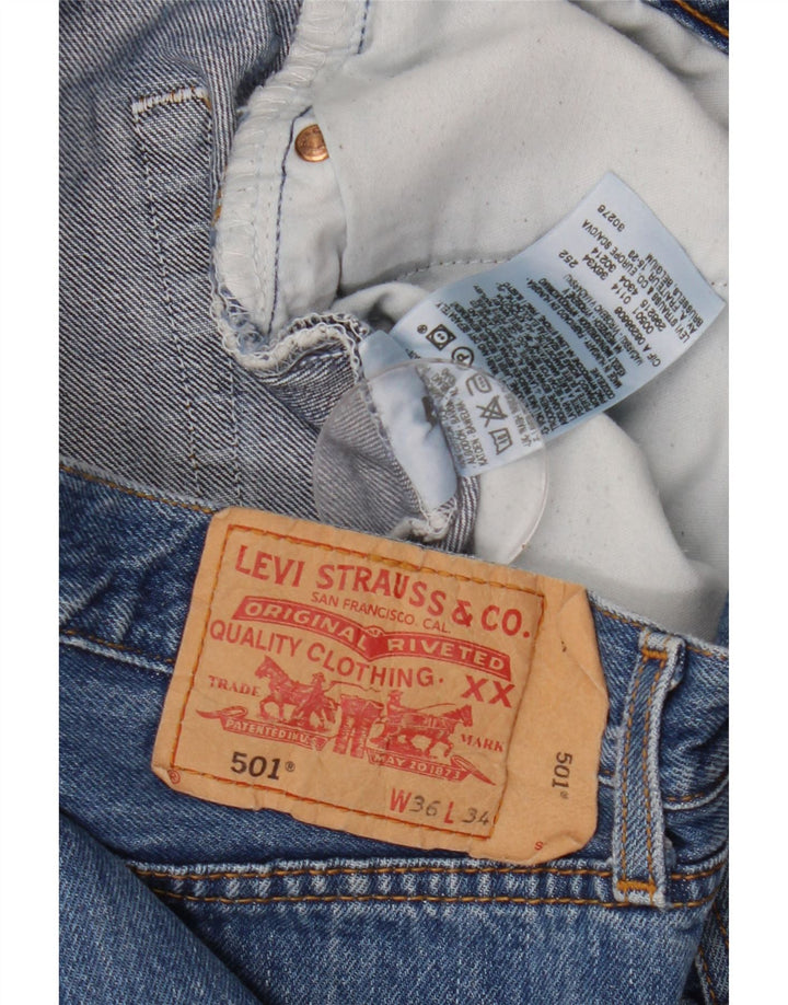 Blugi pentru bărbați Levi's 501 Capri W36 L21 Bumbac albastru