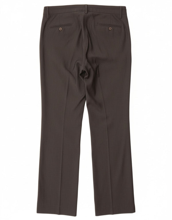 MASSIMO DUTTI Pantaloni drepti pentru femei EU 38 Mici W28 L33 Lână gri