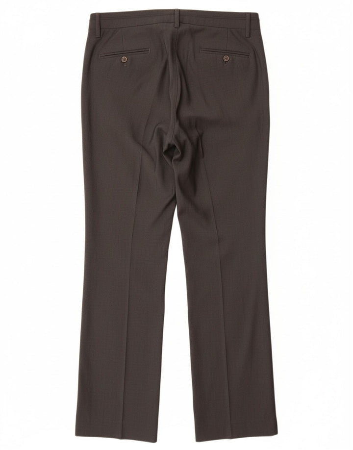 MASSIMO DUTTI Pantaloni drepti pentru femei EU 38 Mici W28 L33 Lână gri