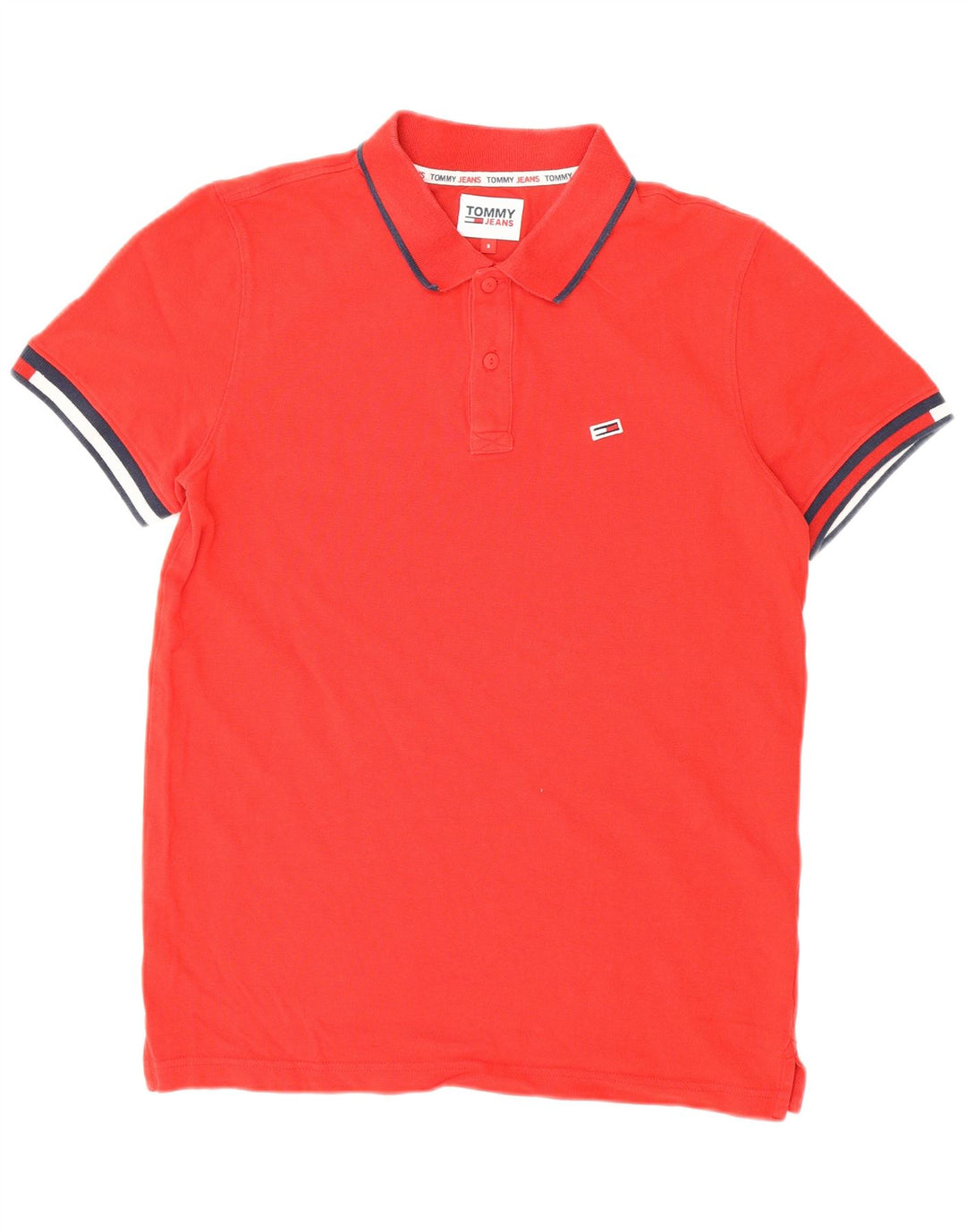 Tricou polo Tommy Hilfiger pentru bărbați, bumbac roșu mic