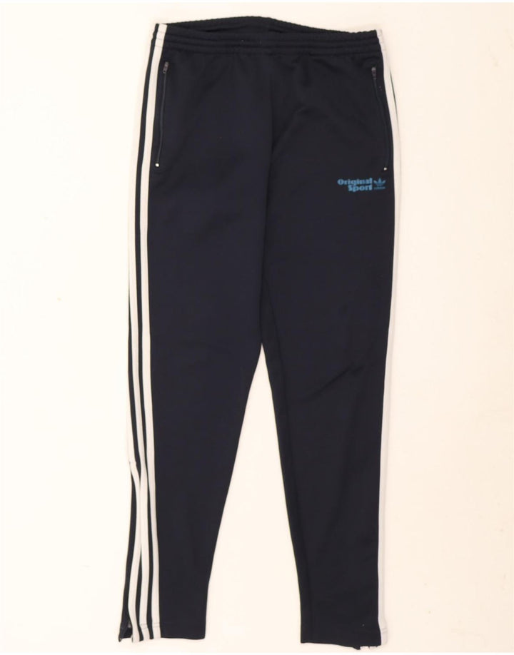 Pantaloni de trening pentru bărbați Adidas grafic, poliester negru mic