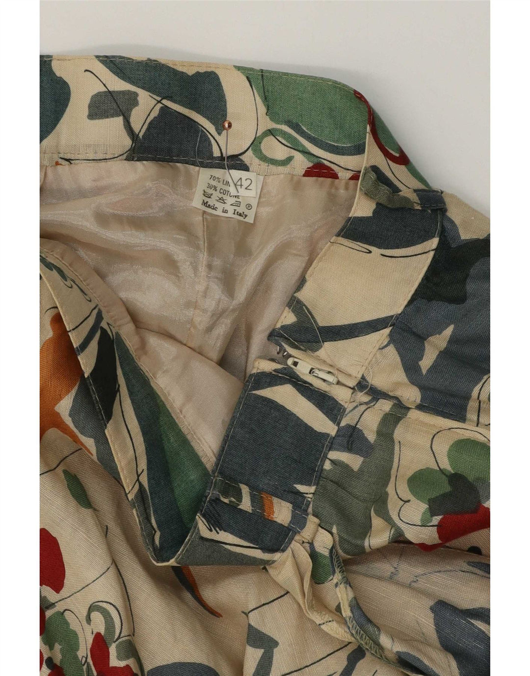 Fustă A-Line Vintage pentru Femei cu talie înaltă IT 42 Medium W26 Multicolor