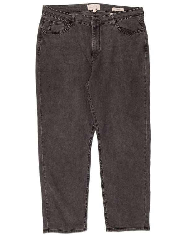 Marks & Spencer Blugi drepti pentru femei Per Una UK 20 2XL W40 L28 Negri