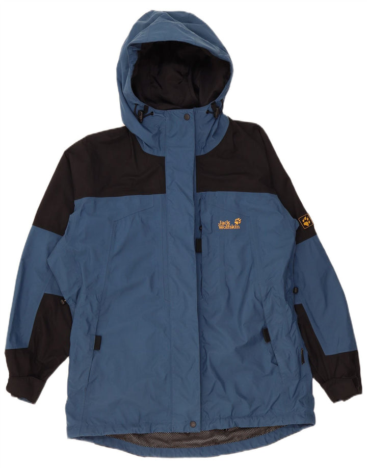 Jack Wolfskin jachetă de vânt pentru femei cu glugă, UK 12, albastru mediu