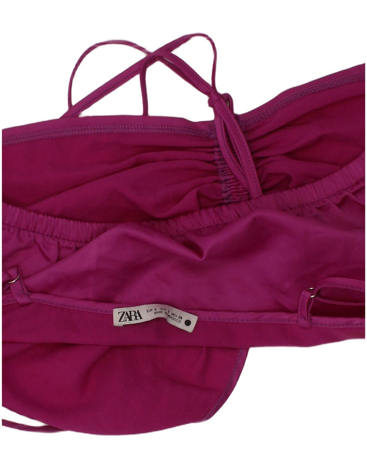 Top Crop pentru Damă Zara Mic Violet Poliester