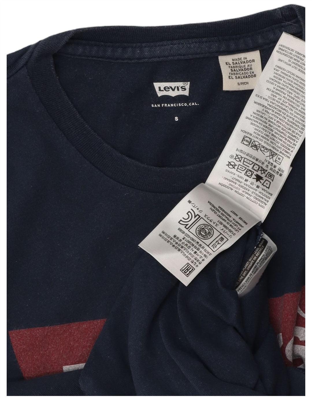 Tricou grafic pentru bărbați Levi's Top mic din bumbac bleumarin