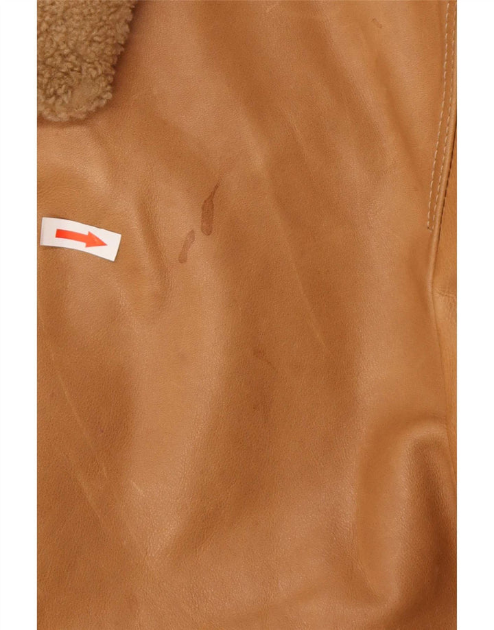 Jachetă Bomber din piele pentru bărbați Timberland UK 42 XL piele maro