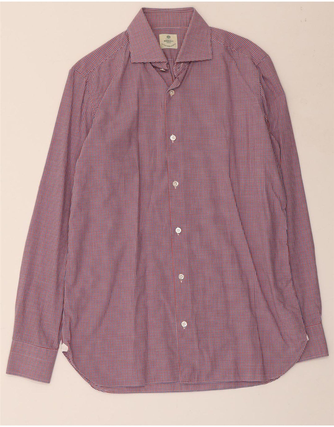 Cămașă pentru bărbați BORRELLI Mărimea 39 15 1/2 Mediu, multicolor, bumbac cu carouri