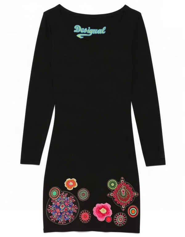 Rochie Desigual pentru femei cu teacă cu grafică UK 12 Medium Black Geometric
