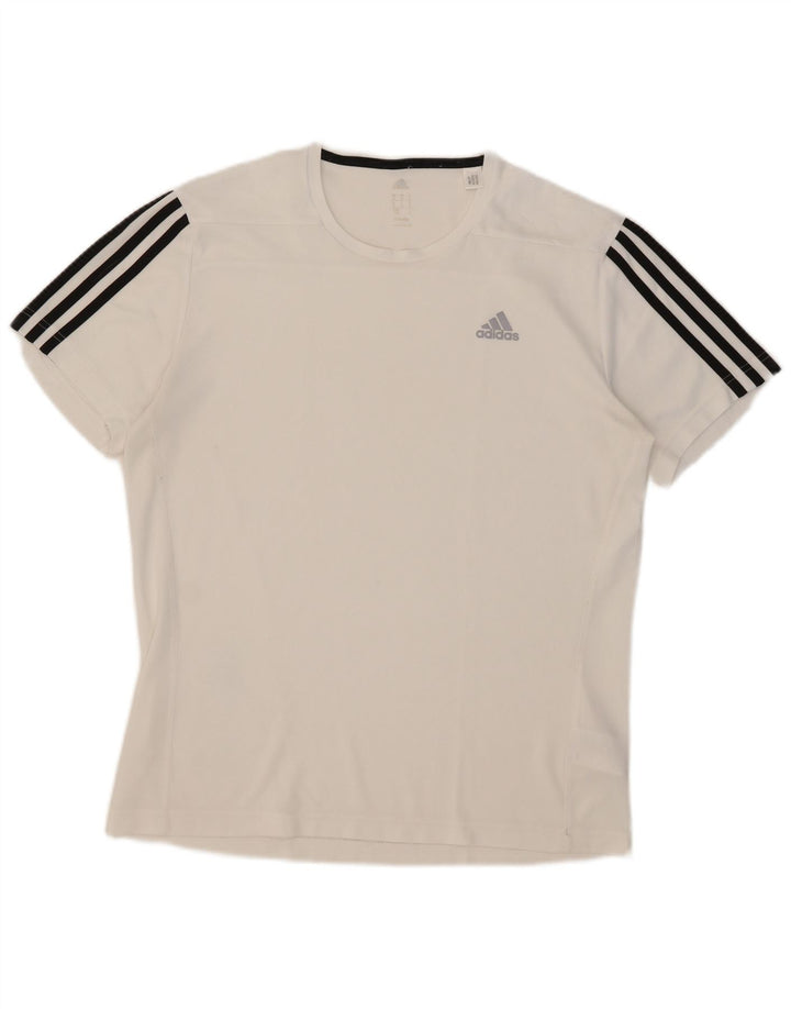 Tricou Adidas Climalite pentru bărbați Top Medium Alb Poliester