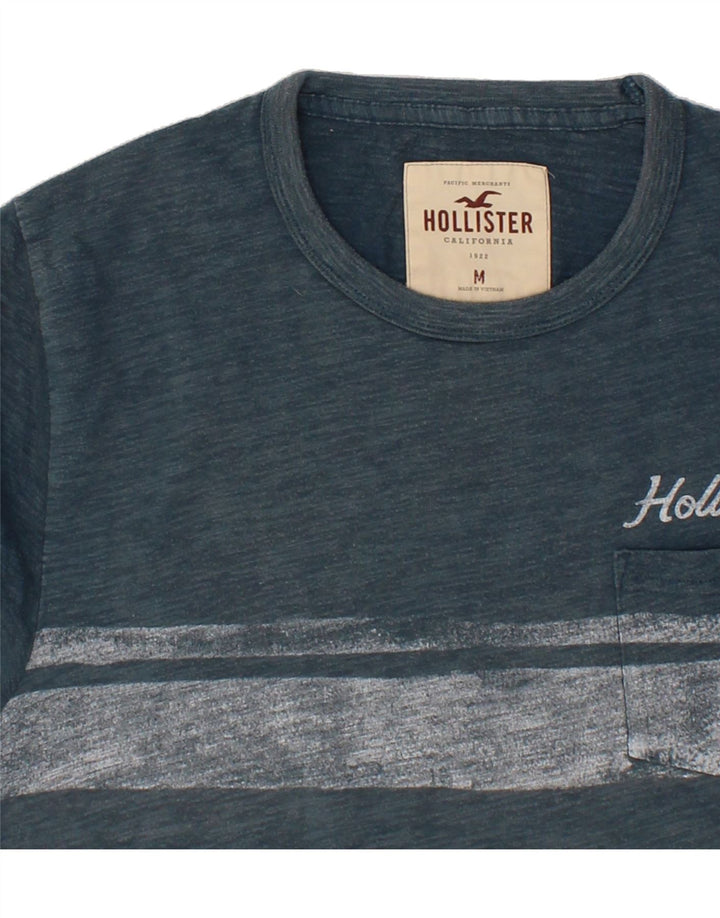 HOLLISTER Mens T-Shirt Top Medium Navy Blue Cotton Vintage Hollister and Second-Hand Hollister from Messina Hembry 