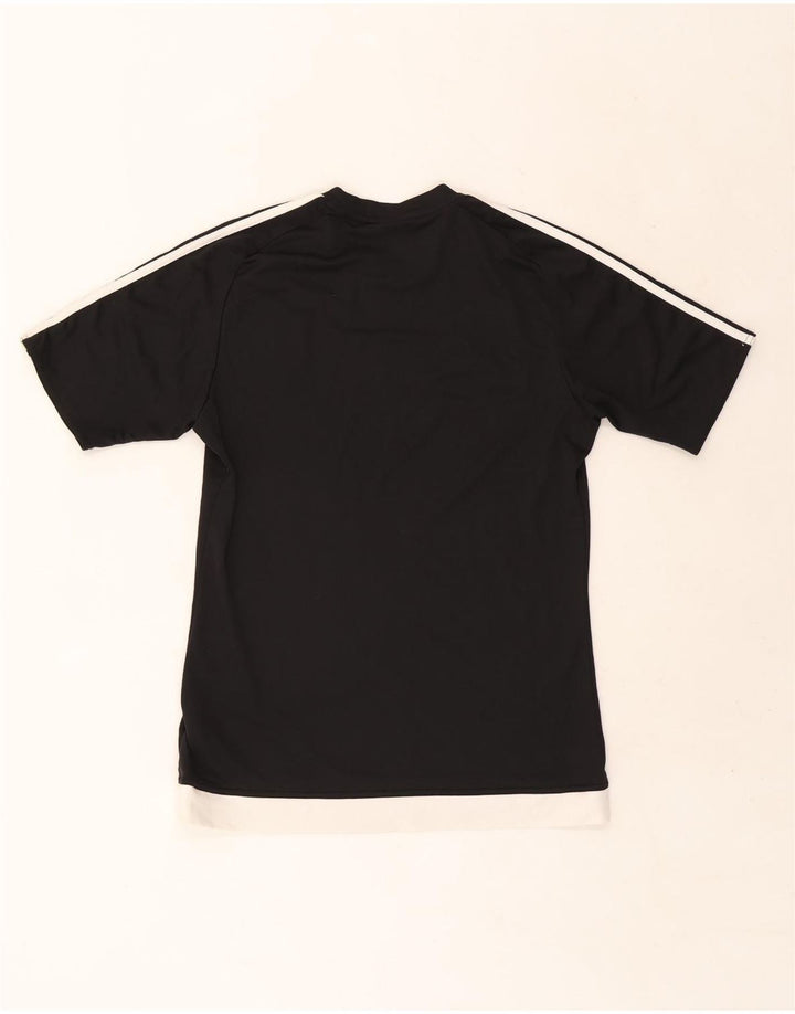 Tricou Adidas Climalite pentru bărbați Top mic, negru, poliester color bloc