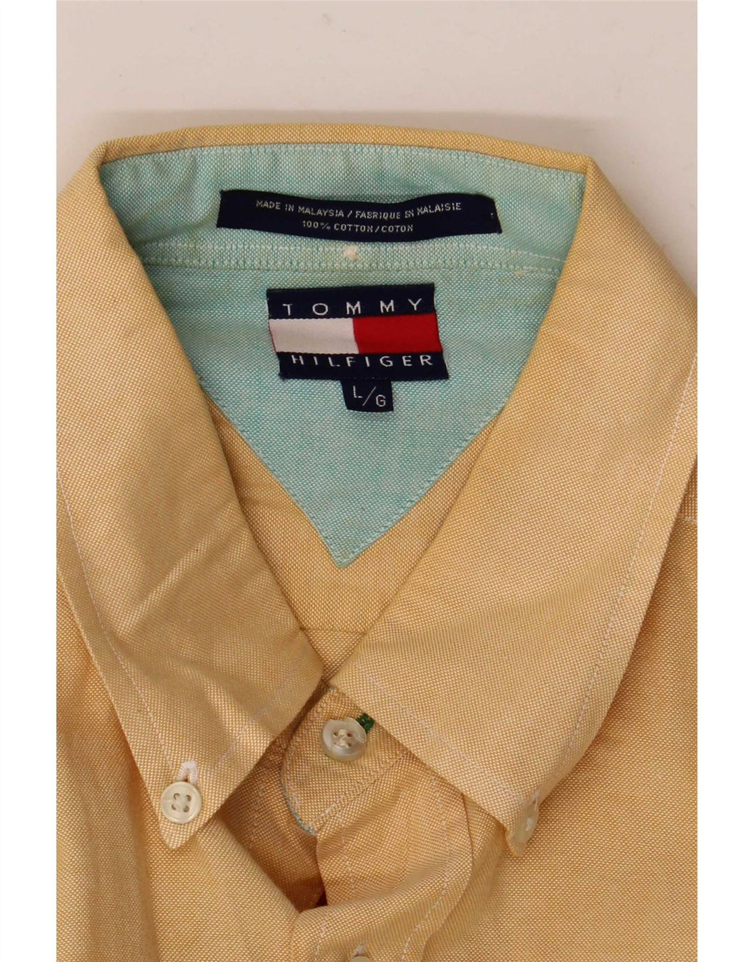 Cămașă pentru bărbați Tommy Hilfiger, bumbac galben mare