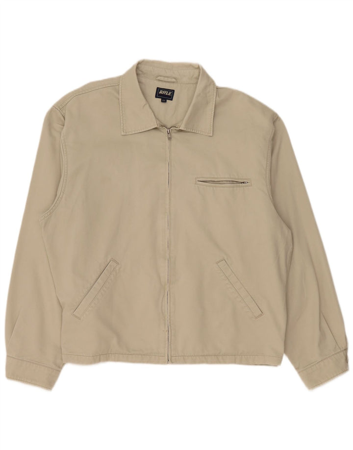Rifle Bomber Jacket pentru bărbați UK 44 2XL Verde Bumbac