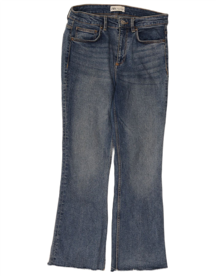 Blugi Zara Femei Bootcut EU 40 Medium L30 L26 Bumbac Albastru