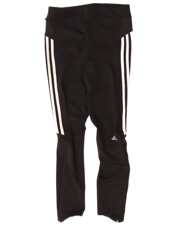 Leggings Capri Adidas pentru femei UK 8 Sport din poliester cu dungi negre mici