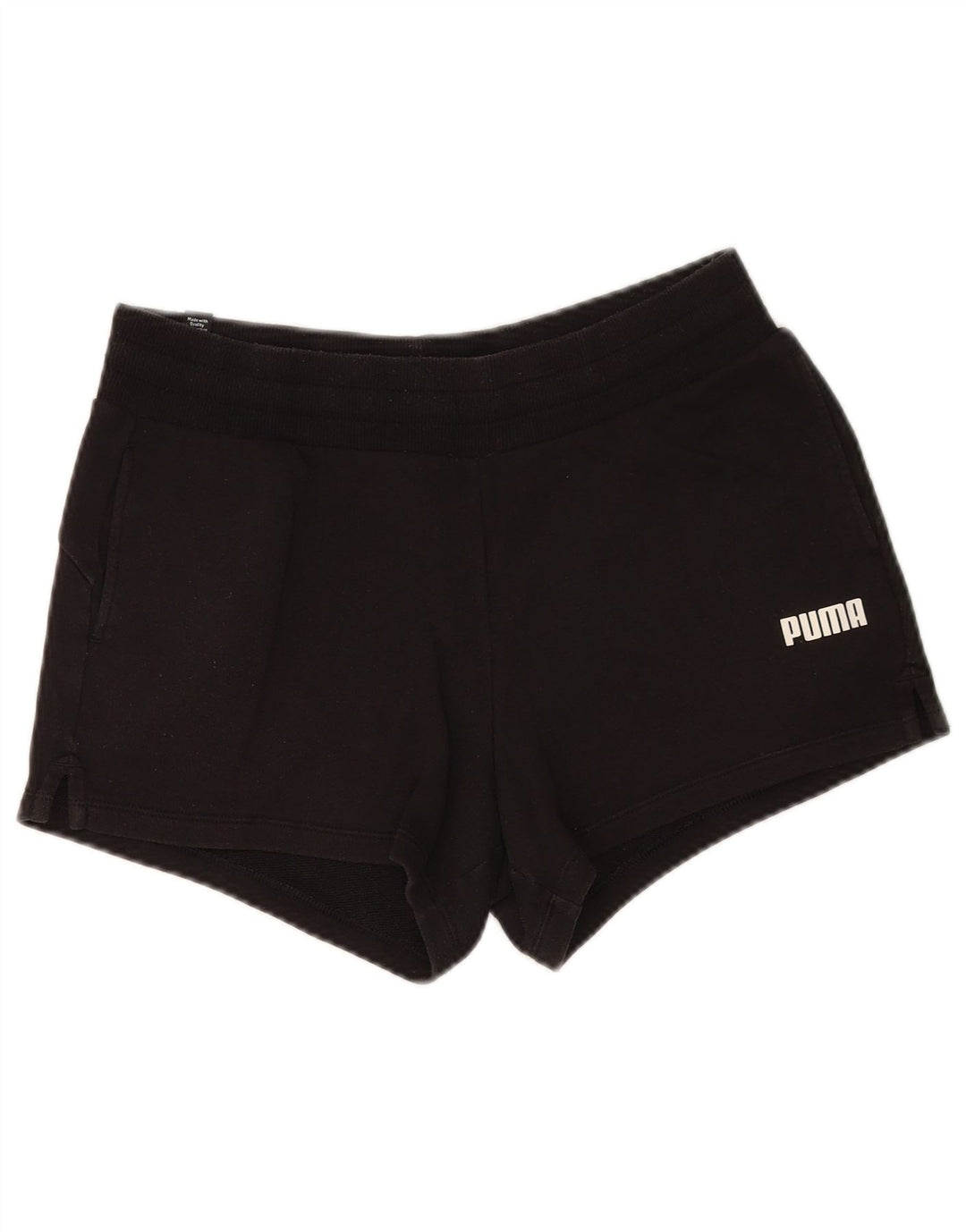 Pantaloni scurti sport Puma pentru femei UK 12, bumbac mediu negru