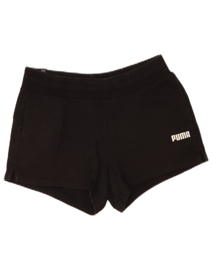Pantaloni scurti sport Puma pentru femei UK 12, bumbac mediu negru