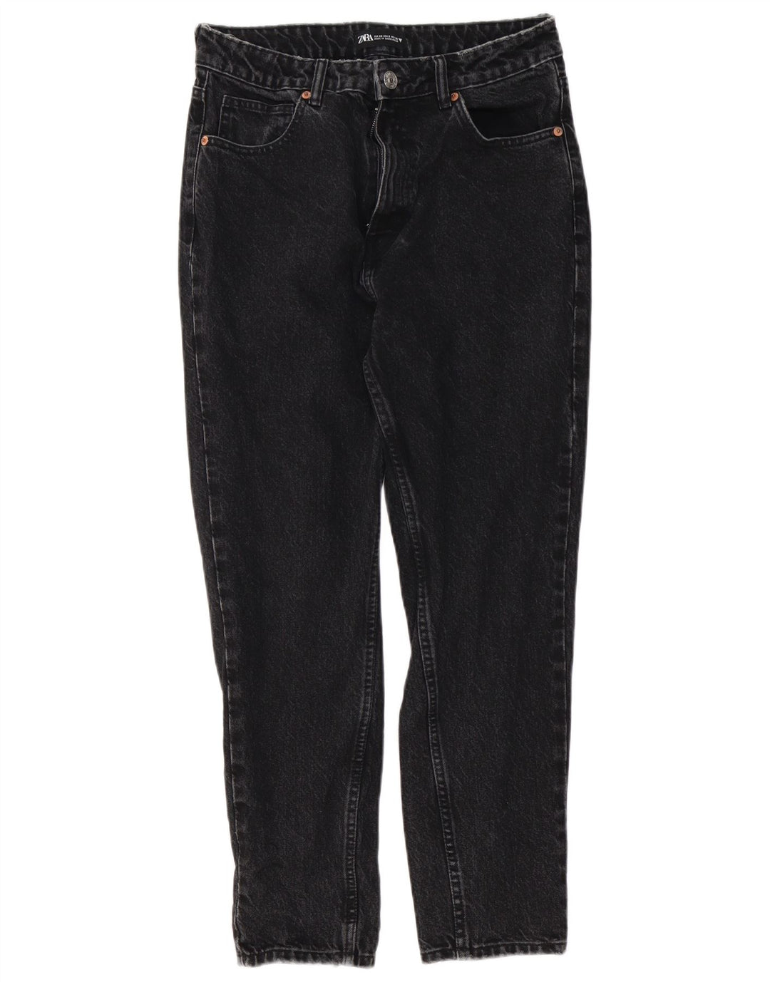 Blugi conici pentru femei Zara EU 40 Medium W30 L27 Negri