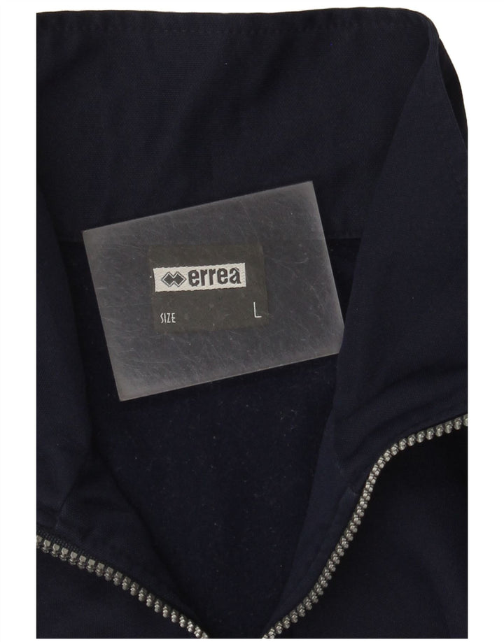 Pulover pentru bărbați Errea, cu fermoar, cu gât, poliester mare, albastru