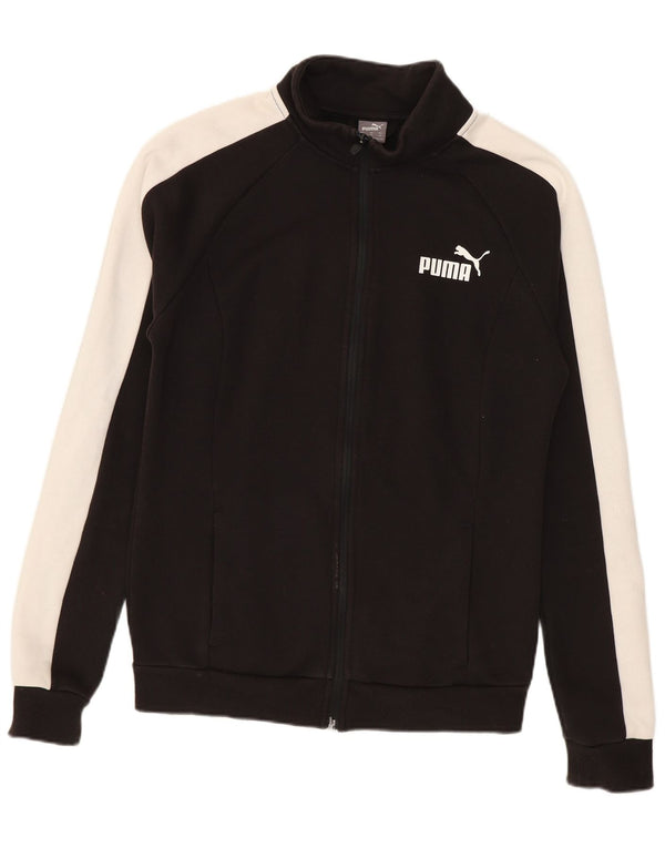 Jachetă de trening supradimensionată Puma pentru femei UK 6 XS, bumbac color bloc negru