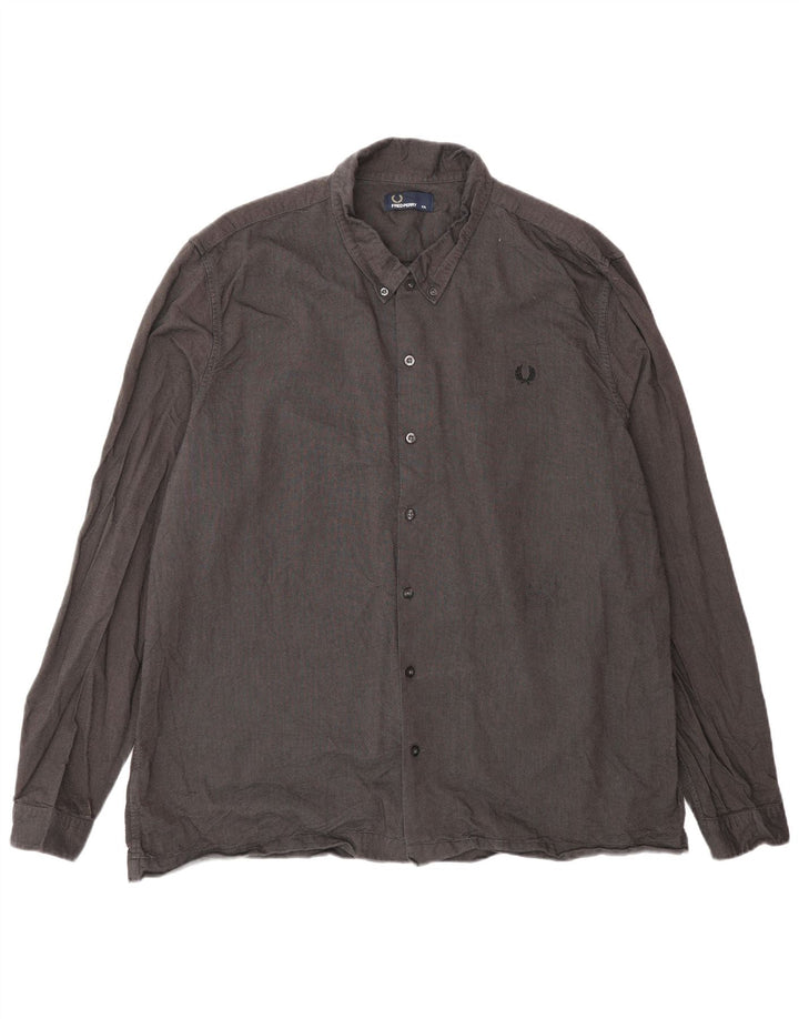 Cămașă Fred Perry pentru bărbați 2XL bumbac gri